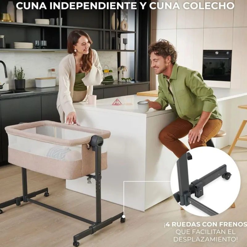 KINDERKRAFT Minicunas-Minicuna colecho Neste Up2 Grey