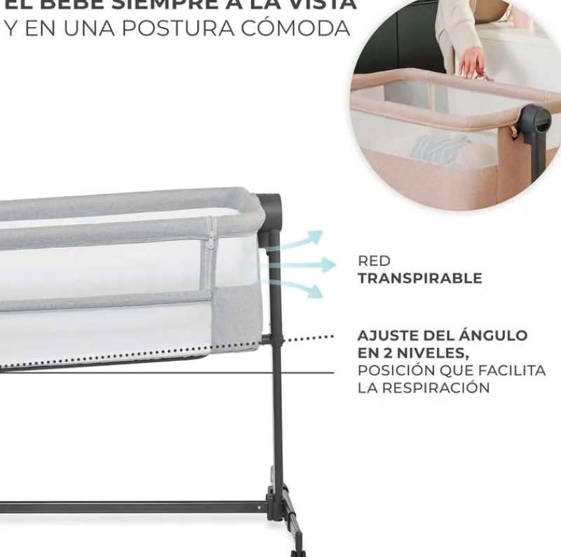 KINDERKRAFT Minicunas-Minicuna colecho Neste Up2 Grey