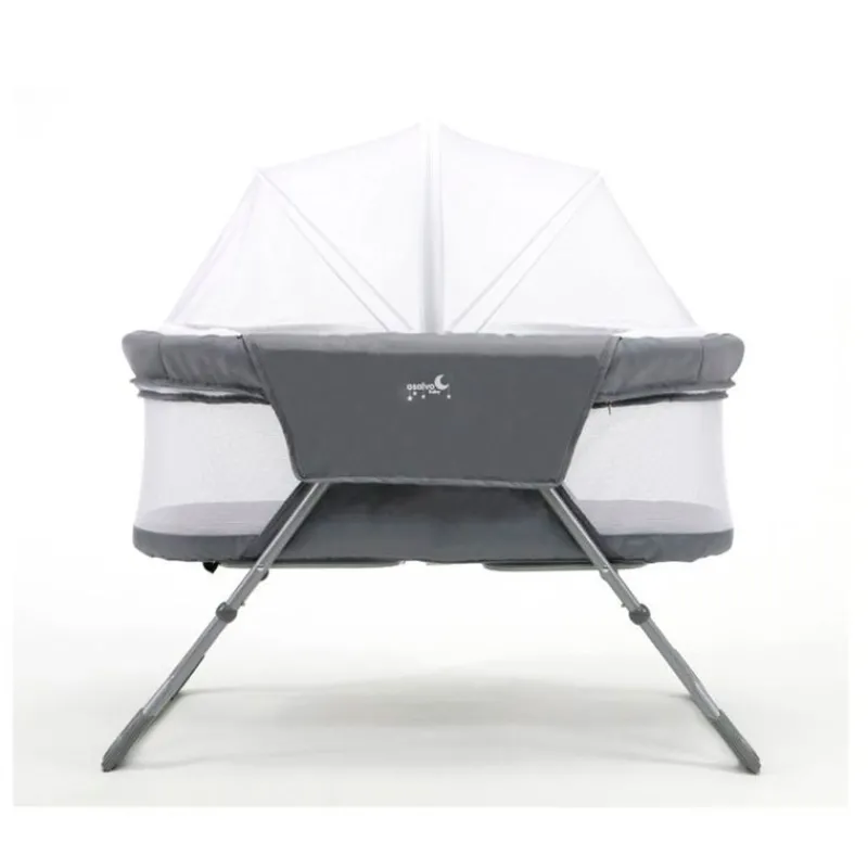 Minicuna plegable c/ mosquitera Gris*ASALVO New