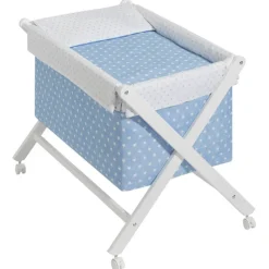 Minicuna plegable completa Estrellas Azul*INTERBABY New