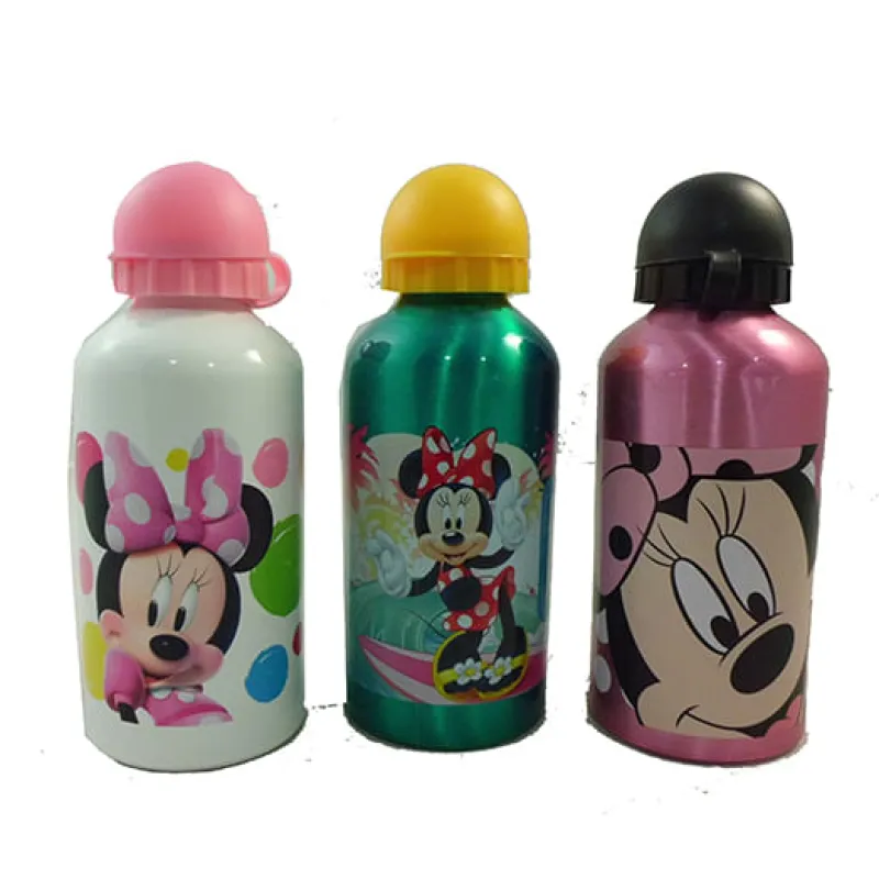 KIDS EUROSWAN Escolar-Minnie Mouse Cantimplora de Aluminio