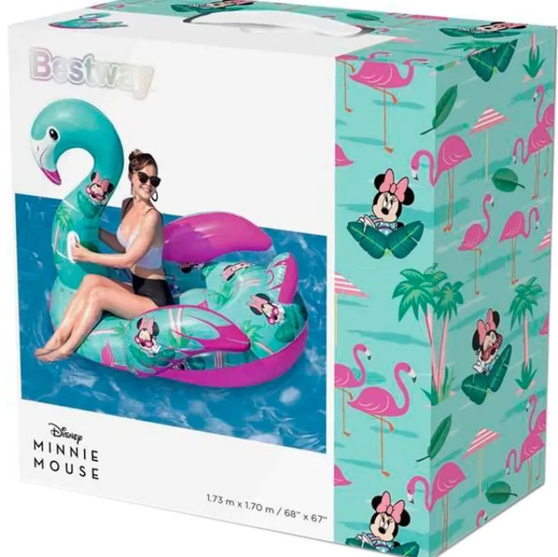 BESTWAY Aire Libre-Minnie Mouse Colchoneta Flamingo 173x170 cm