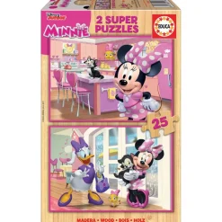 Minnie Mouse Puzzle Madera 2x25 Piezas*EDUCA Online