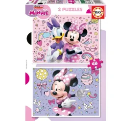EDUCA Puzzles Y Construcciones-Minnie Mouse Puzzle 2x48 Piezas