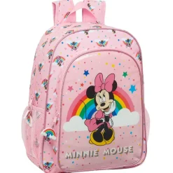 SAFTA Escolar-Minnie Mouse Rainbow Mochila Adaptable