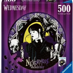 RAVENSBURGER Halloween|Puzzles Y Construcciones-Miércoles Puzzle 500 Piezas Redondo