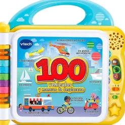 VTECH Juegos Y Juguetes Educativos|Primera Infancia Y Preescolar-Mis Primeras 100 Palabras Bilingüe Vehículos