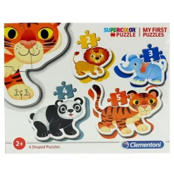 CLEMENTONI Puzzles Y Construcciones-Mis Primeros Puzzles Animalitos Salvajes