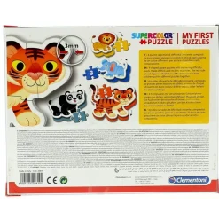 CLEMENTONI Puzzles Y Construcciones-Mis Primeros Puzzles Animalitos Salvajes