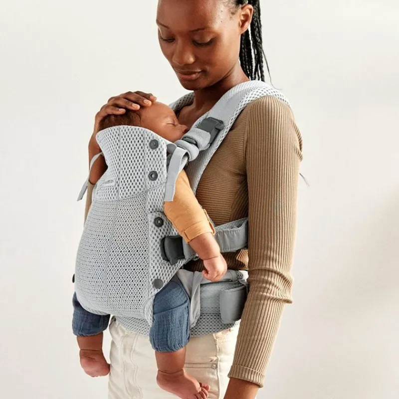BABY BJORN Mochilas Portabebé-Mochila Harmony hasta 15 kg Mesh Plata