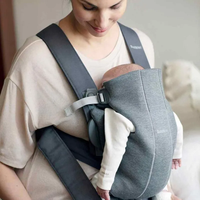 Mochila Mini Jersey Gris Oscuro*BABY BJORN Discount