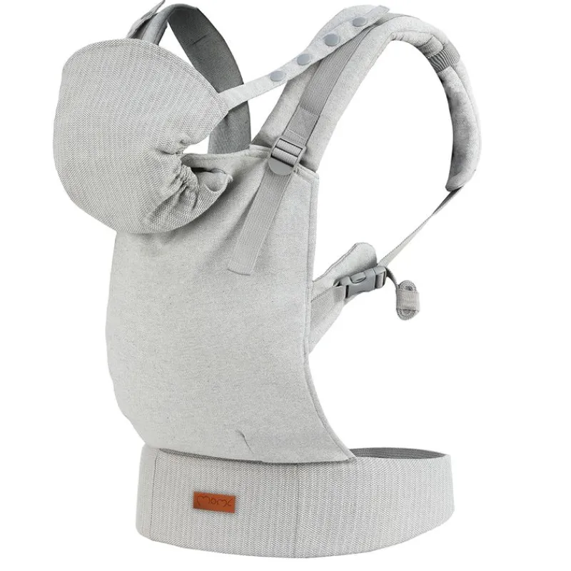 MOMI Mochilas Portabebé-Mochila pectoral Collet Gris hasta 20kg