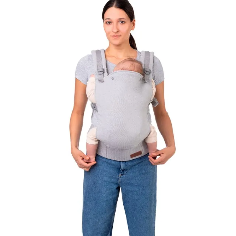 MOMI Mochilas Portabebé-Mochila pectoral Collet Gris hasta 20kg