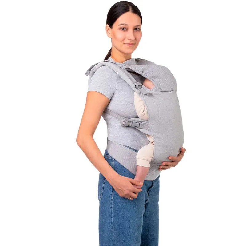 MOMI Mochilas Portabebé-Mochila pectoral Collet Gris hasta 20kg