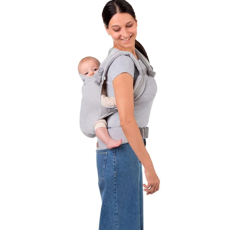 MOMI Mochilas Portabebé-Mochila pectoral Collet Gris hasta 20kg