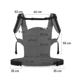 Mochila Pectoral Milo Grey hasta 20kg*KINDERKRAFT Hot