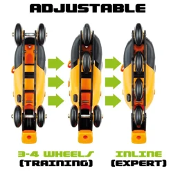 MOLTO Bicicletas, Correpasillos Y Triciclos-Roller Patines 4 en Línea Naranja