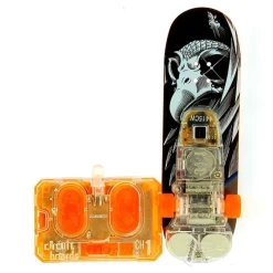 SILVERLIT Vehículos, Trenes Y Parkings-Monopatín Dedo RC Blanco y Negro