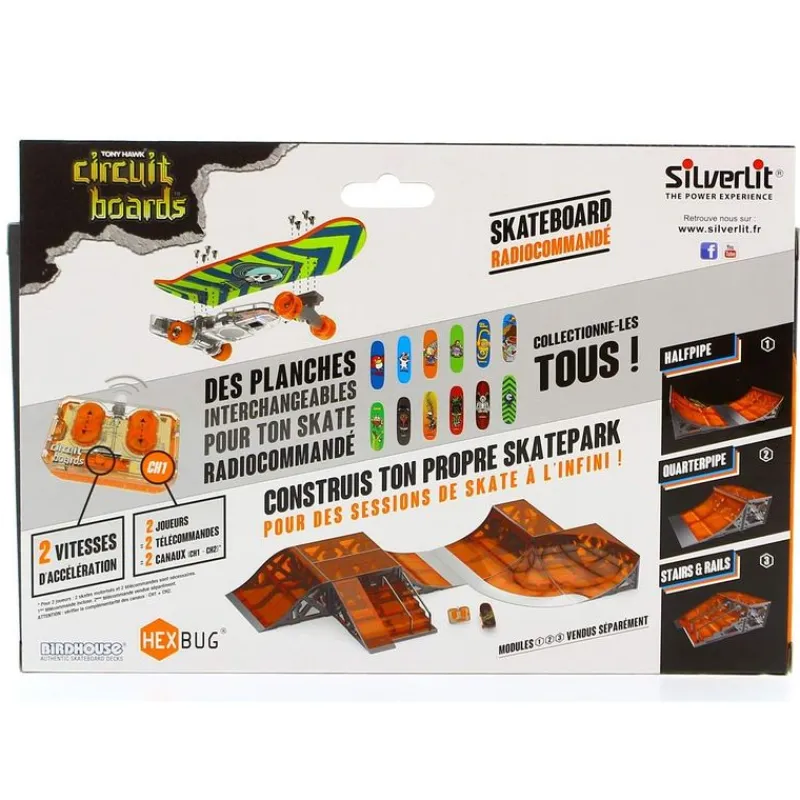 SILVERLIT Vehículos, Trenes Y Parkings-Monopatín Dedo RC Esqueleto