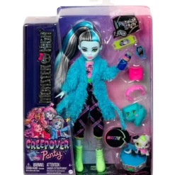 MATTEL Monster High Colección|Halloween-Monster High Creepover Party Muñeca Frankie Stein