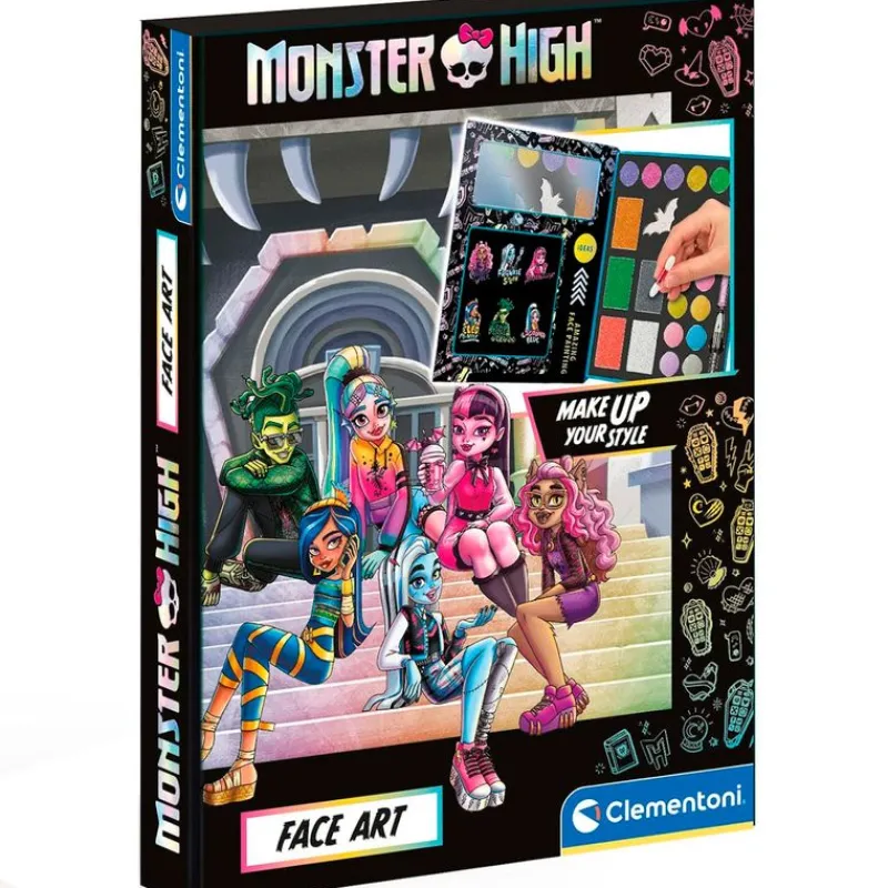 CLEMENTONI Halloween|Juegos Y Juguetes De Imitación-Monster High Face Art Estuche de Maquillaje