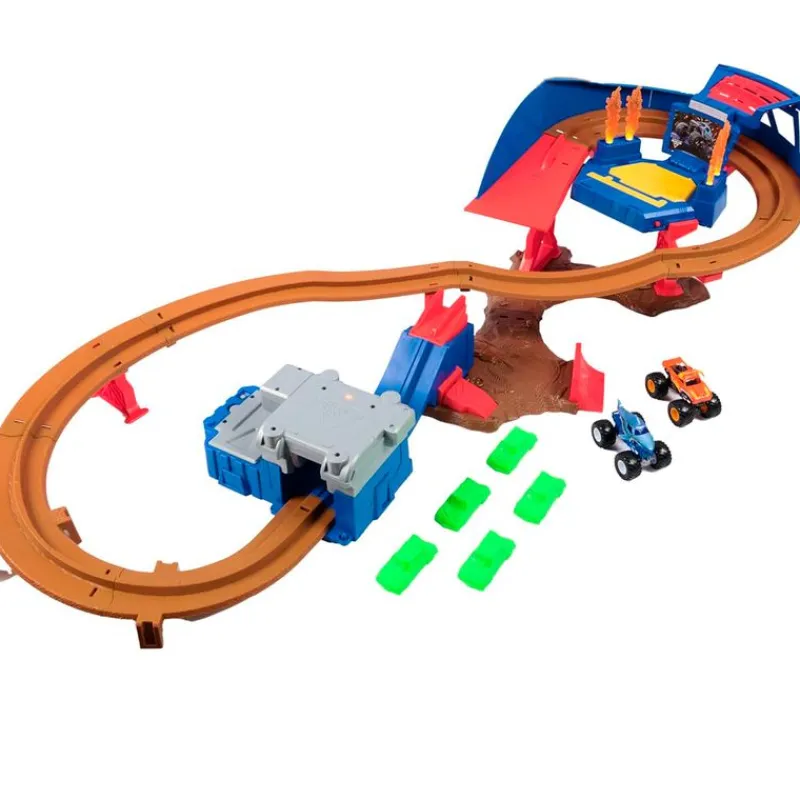 SPIN MASTER Vehículos, Trenes Y Parkings-Monster Jam Supercharge Speedway Pista Vehículos