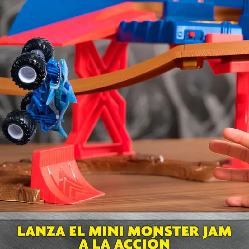 SPIN MASTER Vehículos, Trenes Y Parkings-Monster Jam Supercharge Speedway Pista Vehículos
