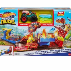 MATTEL Vehículos, Trenes Y Parkings-Monster Truck Estación de Explosiones