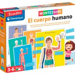 CLEMENTONI Juegos Y Juguetes Educativos-Montessori el Cuerpo Humano