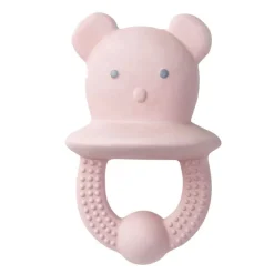 SARO Chupetes Y Dentición-Mordedor Nature Silicona Teddy Rosa