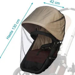 KIOKIDS Accesorios Y Complementos Para El Paseo-Mosquitera negra universal silla paseo