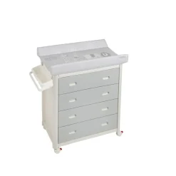 PLASTIMYR Mobiliario Para Bebés-Mueble Bañera con Cajones Blancos Gris Safari