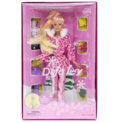 DRIM DISCOUNT Muñecas-Muñeca Fashion Chaqueta Rayas Rosa