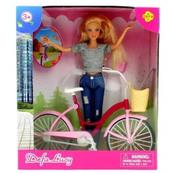 Muñeca Fashion Gris con Bicicleta*DRIM DISCOUNT Best