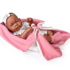MUÑECAS ANTONIO JUAN Muñecas-Muñeca Recién Nacida Mulata con Mantita