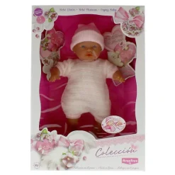 ROSA TOYS Muñecas-Muñeco Bebé Llorón con Pijama Rosa