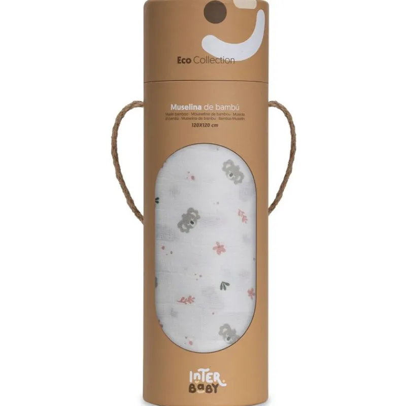 Muselina 120*120 bambu Koala Rosa*INTERBABY Outlet