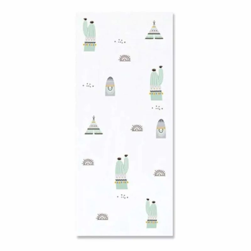 PIRULOS Ropa De Cuna-Muselina Bambú Cactus Verde