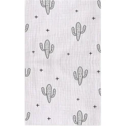 PIRULOS Ropa De Cuna-Muselina Bambú 120x120 cm Cactus Gris