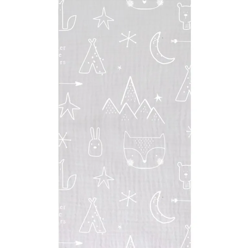 PIRULOS Ropa De Cuna-Muselina Bambú 120x120 cm Tipi Blanco