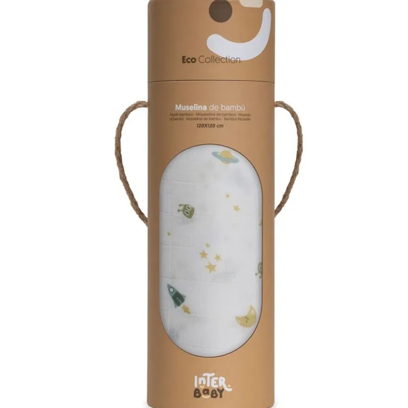 INTERBABY Ropa De Cuna-Muselina bambu 120*120 Espacio