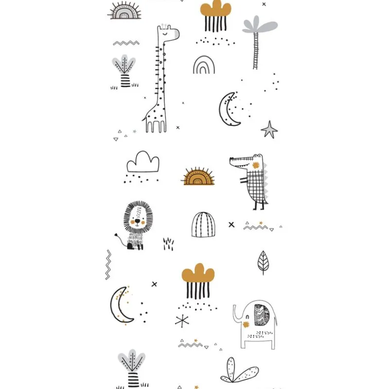 PIRULOS Ropa De Cuna-Muselina de Bambú Jungla blanco