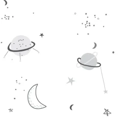 PIRULOS Ropa De Cuna-Muselina de Bambú Planets blanco