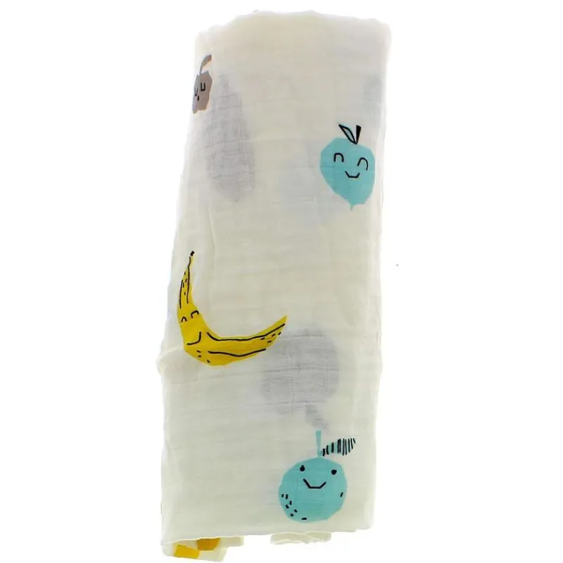 PETIT PRAIA Ropa De Cuna-Muselina de Bambú 120x120 Fruits