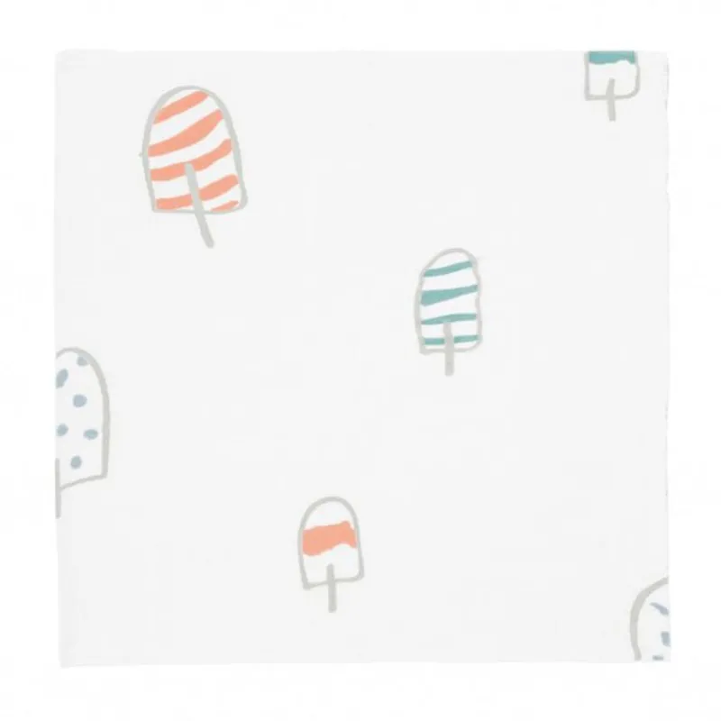 PETIT PRAIA Ropa De Cuna-Muselina de bambú 120x120 Icecream