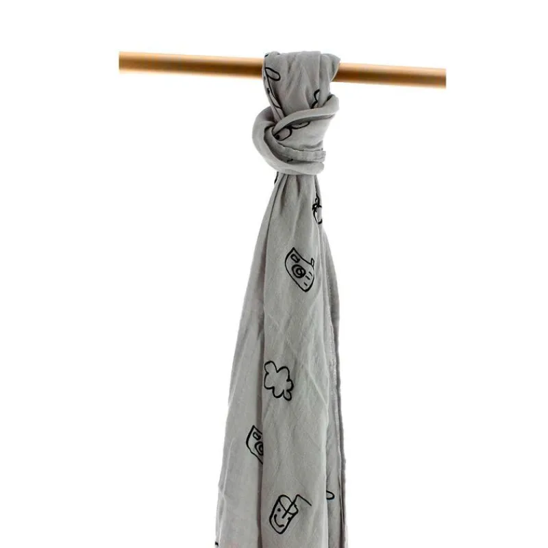 PETIT PRAIA Ropa De Cuna-Muselina de Bambú 120x120 Summer