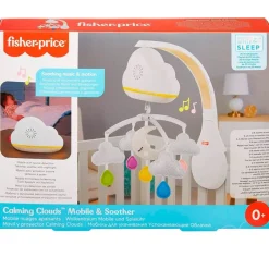 FISHER PRICE Regalos De Nacimiento|Primera Infancia Y Preescolar-Móvil y Proyector Calming Clouds