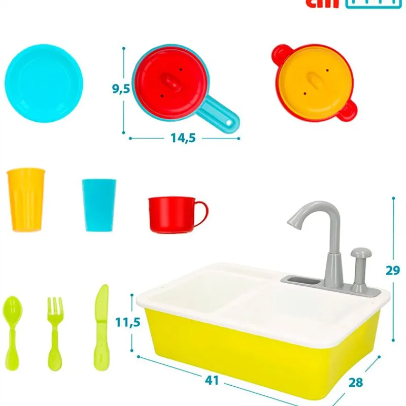 COLOR BABY Juegos Y Juguetes De Imitación-My Home Colors Fregadero con Accesorios Infantil