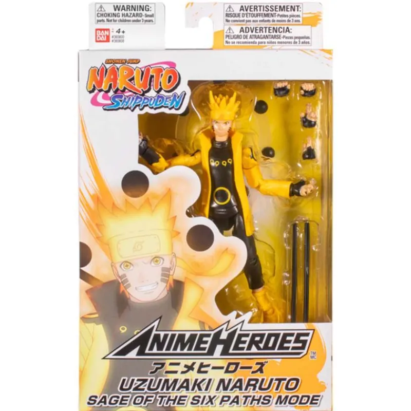 BANDAI Figuras Anime-Naruto Shippuden Anime Heroes Naruto Modo Six Path