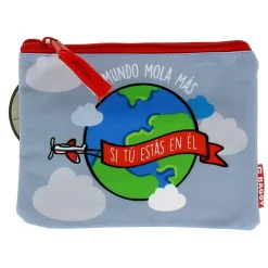 SELECCION DRIM Ropa Y Complementos-Neceser Impermeable "Mi mundo mola más si tú estás en él"